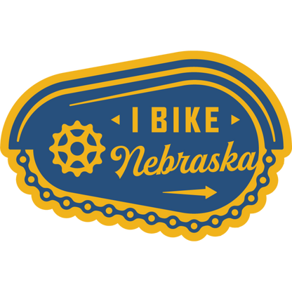 I Bike Nebraska Weather Resistant Sticker | HEARTlandia