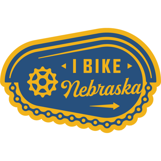 I Bike Nebraska Weather Resistant Sticker | HEARTlandia
