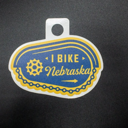 I Bike Nebraska Weather Resistant Sticker | HEARTlandia