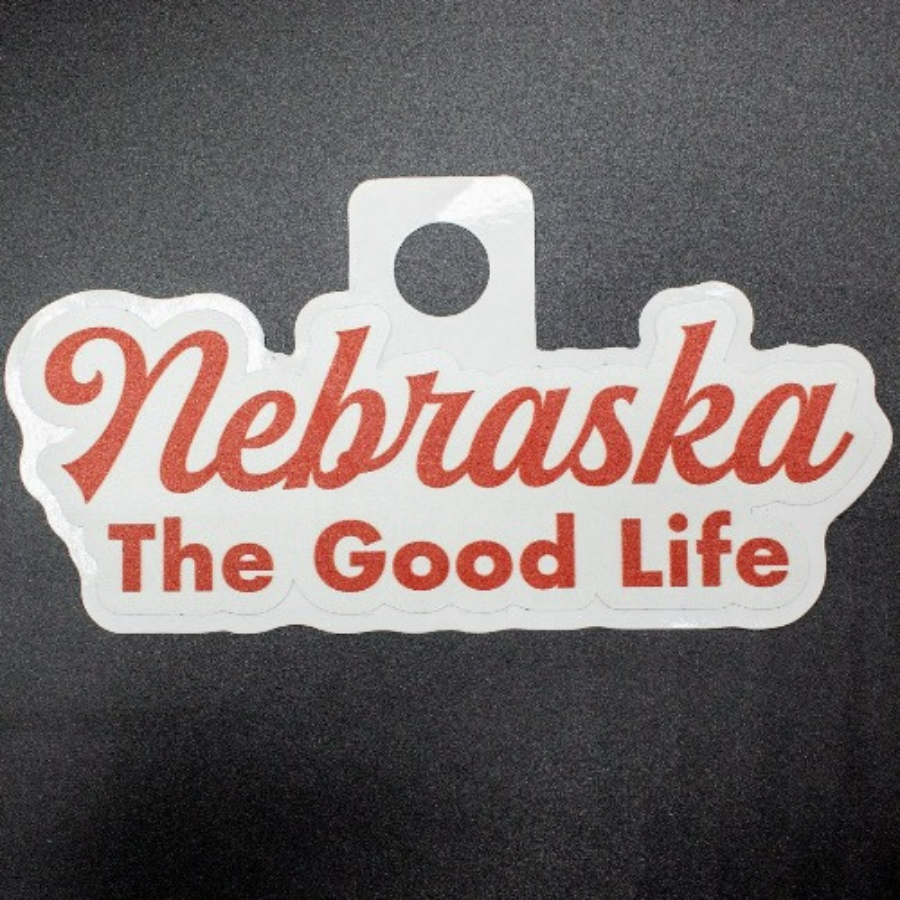 Nebraska - The Good Life Weather Resistant Sticker | HEARTlandia