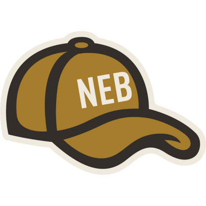 Nebraska Cap Weather Resistant Sticker | HEARTlandia