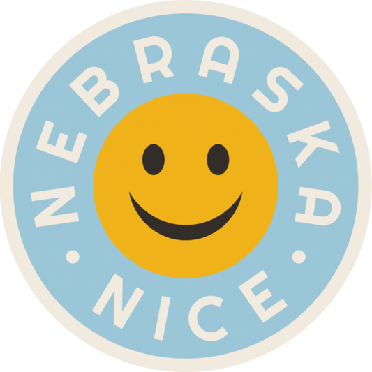 Nebraska Nice Weather Resistant Sticker | HEARTlandia