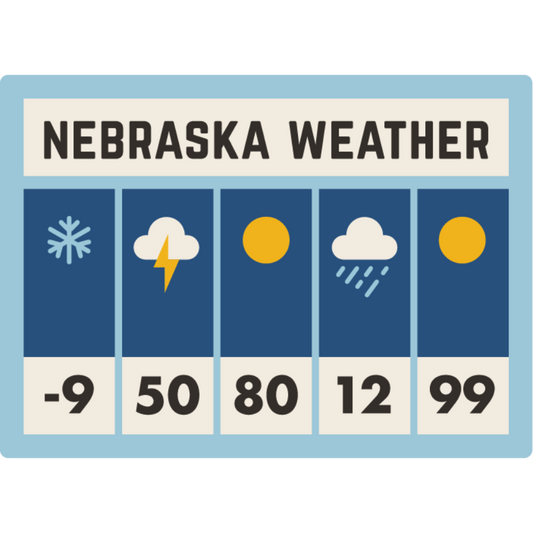 Nebraska Weather Magnet | HEARTlandia