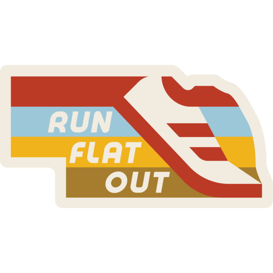 Run Nebraska Weather Resistant Sticker | HEARTlandia