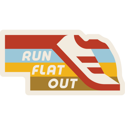 Run Nebraska Weather Resistant Sticker | HEARTlandia