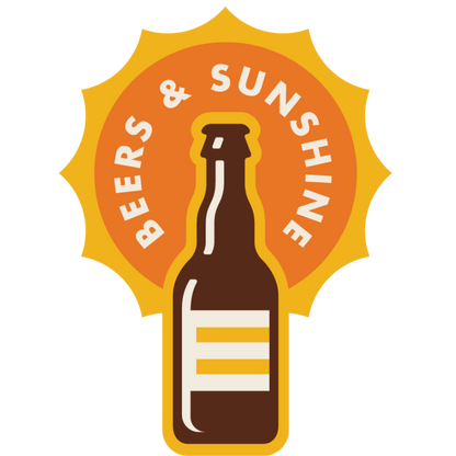 Beers and Sunshine Weather Resistant Sticker | HEARTlandia