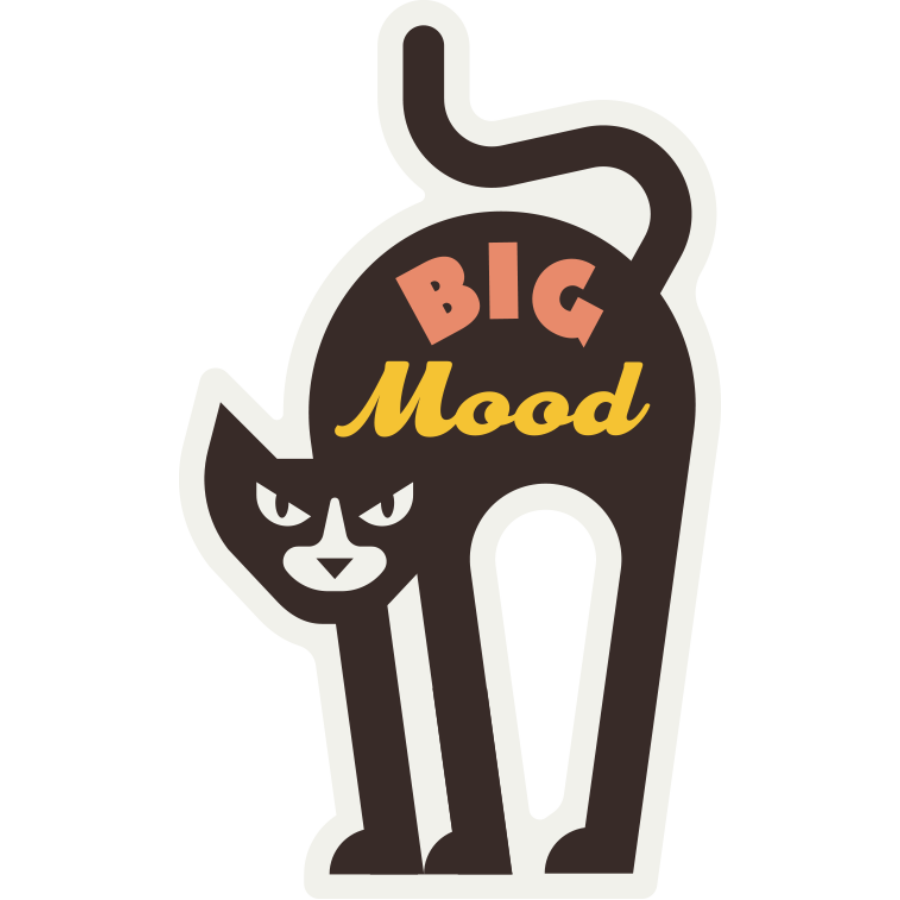 Big Mood Cat Weather Resistant Sticker | HEARTlandia