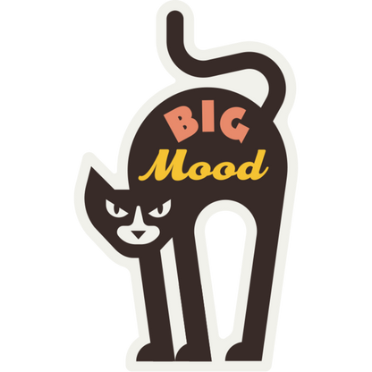 Big Mood Cat Weather Resistant Sticker | HEARTlandia