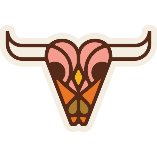 Bison Skull Weather Resistant Sticker | HEARTlandia