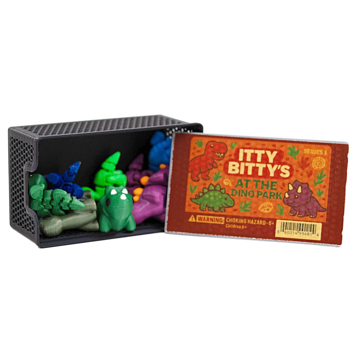 Itty Bitty's at the Dino Park | Case of 10 3D Printed Dinosaurs | Black Sheep Products LLC
