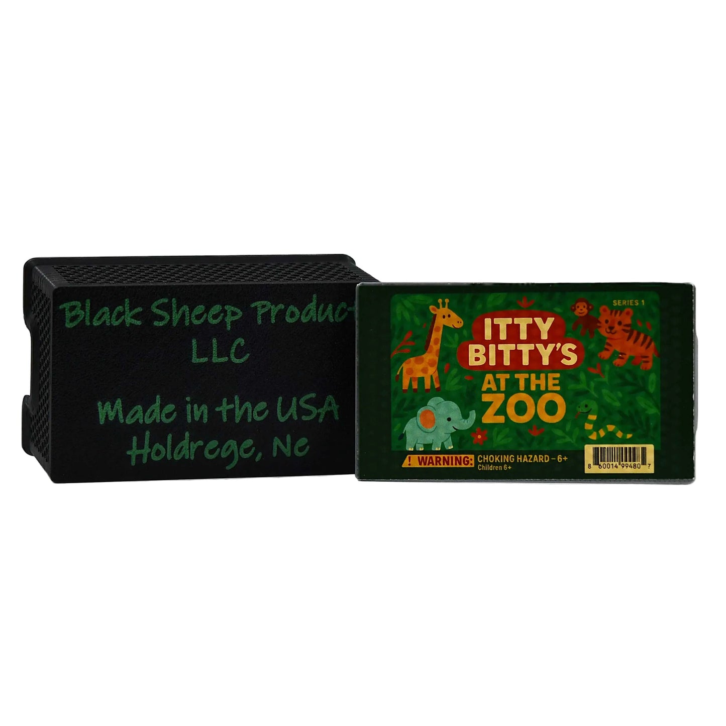 Itty Bitty's At the Zoo | Case of 10 3D Printed Zoo Animals | Black Sheep Products LLC