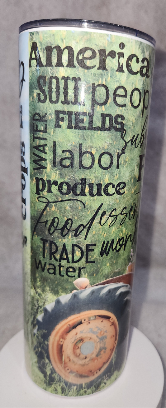 20 oz stainless steel, insulated tumbler farmer tf55