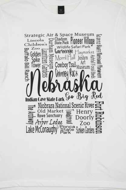 Unisex Nebraska Landmarks T-shirt white