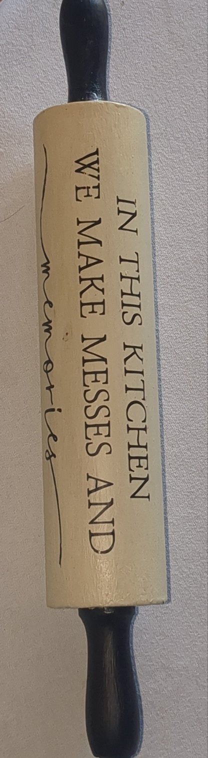 Rolling pin. In this kitchen we make messes and memories