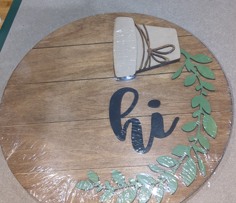 Stained, Pot spilling contents interchangeable door sign INSERTS SOLD SEPARATELY