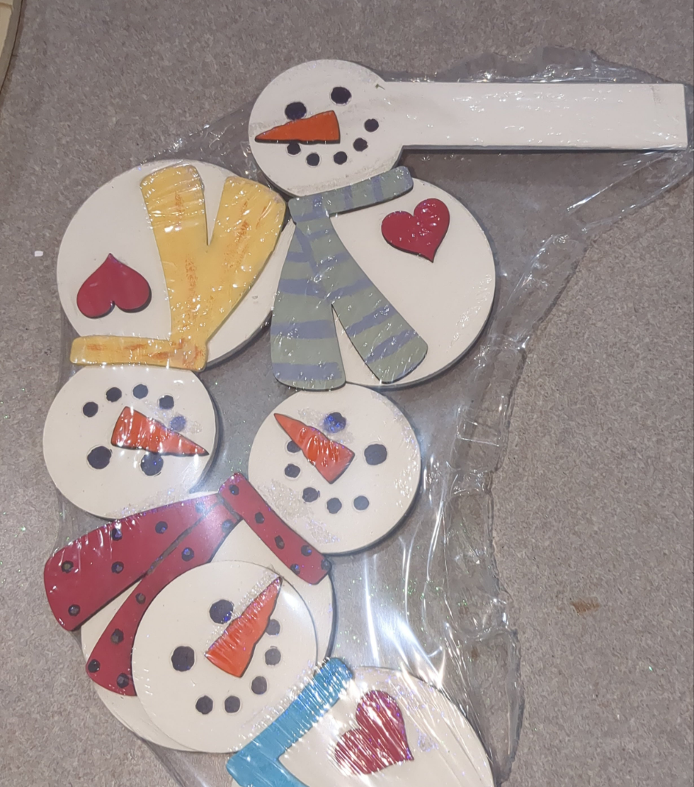 Snowman Winter Insert for Interchangeable Pot Spilling Door Sign *Sign Sold Seperately*