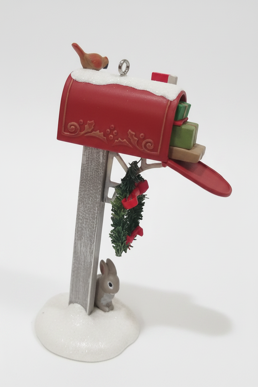 Vintage Hallmark Keepsake Ornament Holiday Mail Exclusive 2006 VIP Gift Cardinal Bunny Mailbox