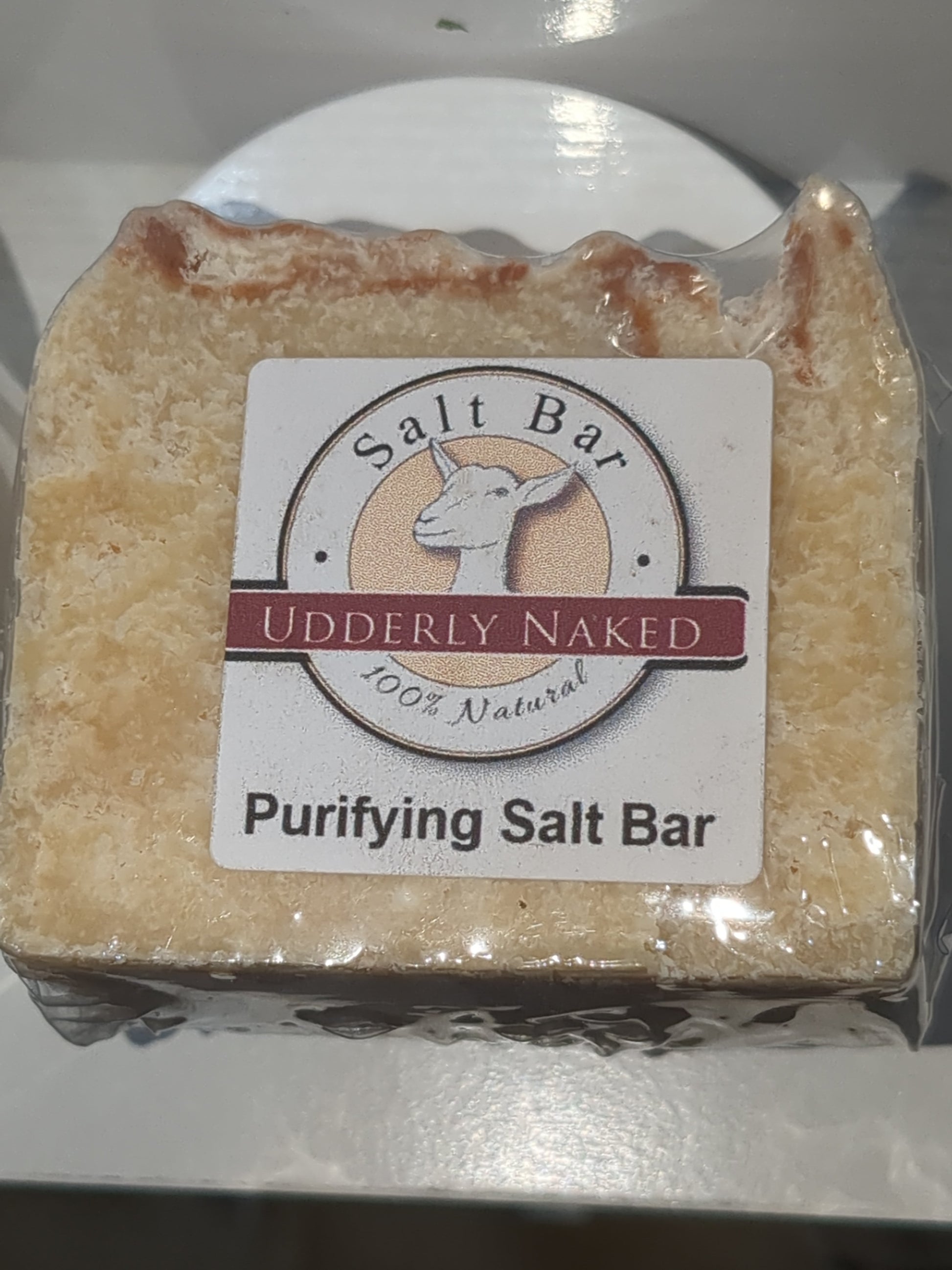 Udderly Naked goat milk soap Purifying Salt Bar UN1