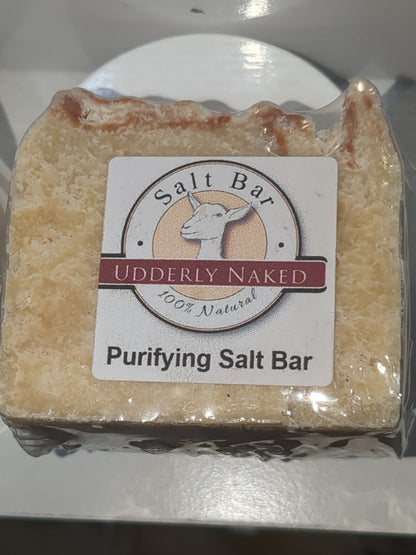Udderly Naked goat milk soap Purifying Salt Bar UN1