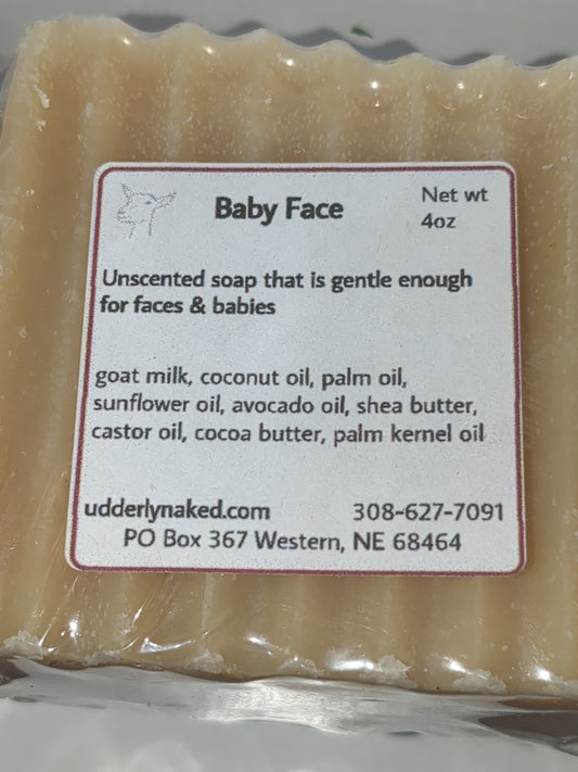Udderly Naked goat milk soap Baby Face UN2