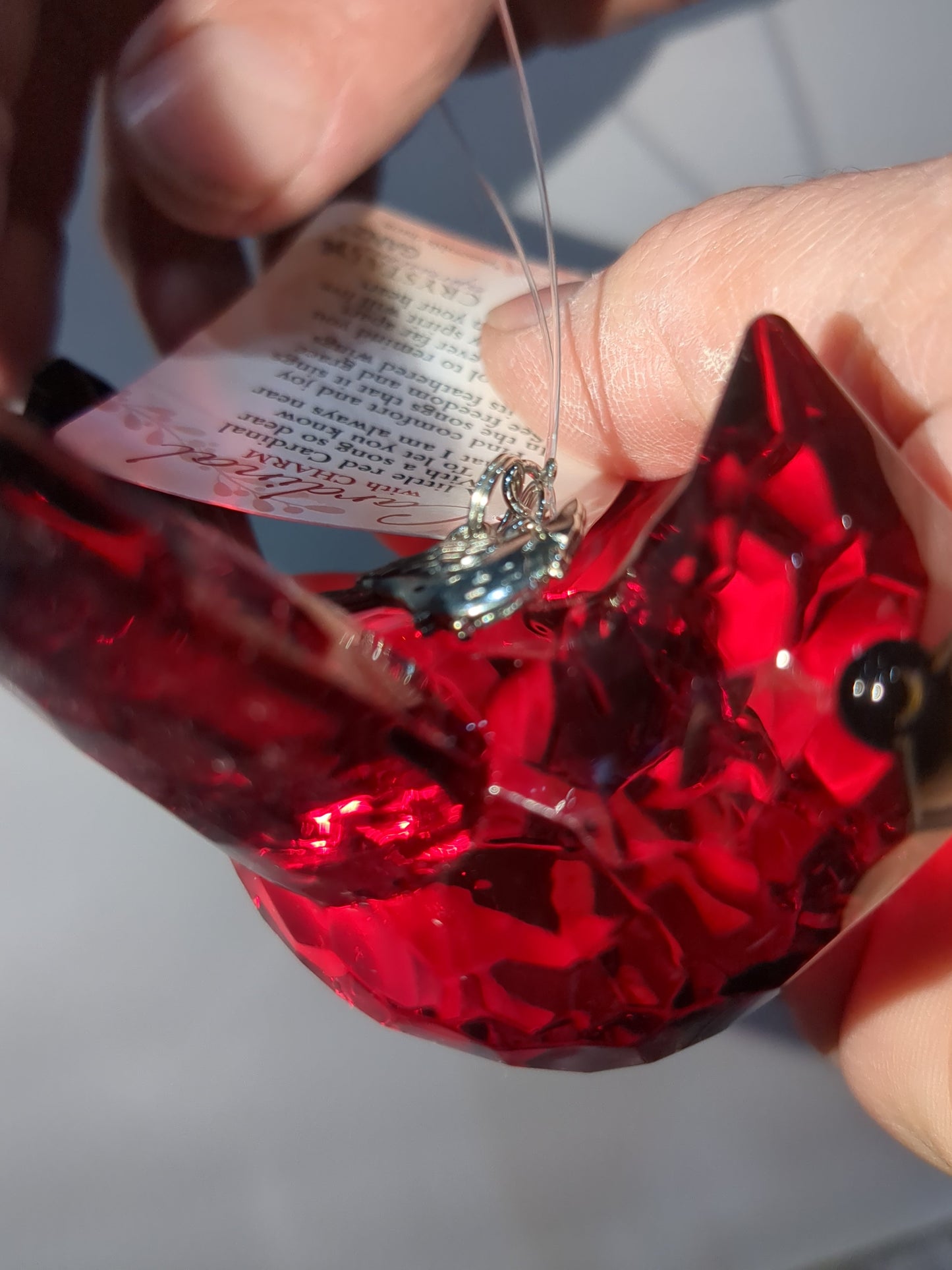 Crystal Expressions Cardinal ornament with Cardinal Charm CLEARANCE O77