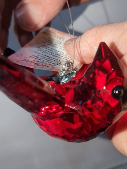 Crystal Expressions Cardinal ornament with Cardinal Charm CLEARANCE O77