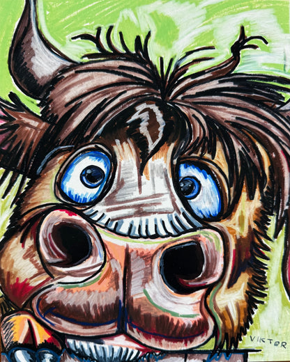Cute Bull - Art Prints