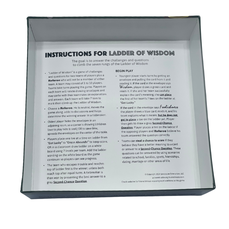 SALE | Ladder of Wisdom | Christian Family Game | Sandra Lee Enterprises LLC