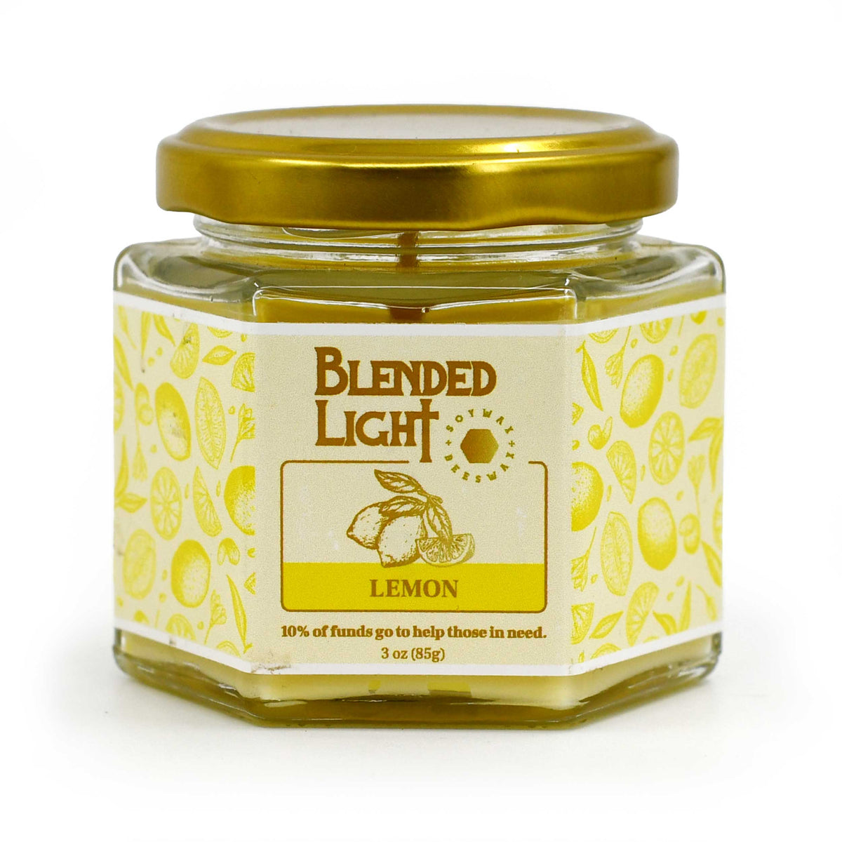Lemon Scented Candle | Multiple Sizes | Blended Light 3 oz.