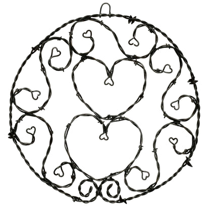 Barbed Wire Heart Wall Hanging | 14" Diameter | Mill Iron West