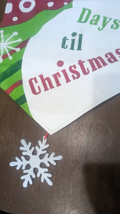 Painted Canvas Snowman Advent Christmas Countdown av5