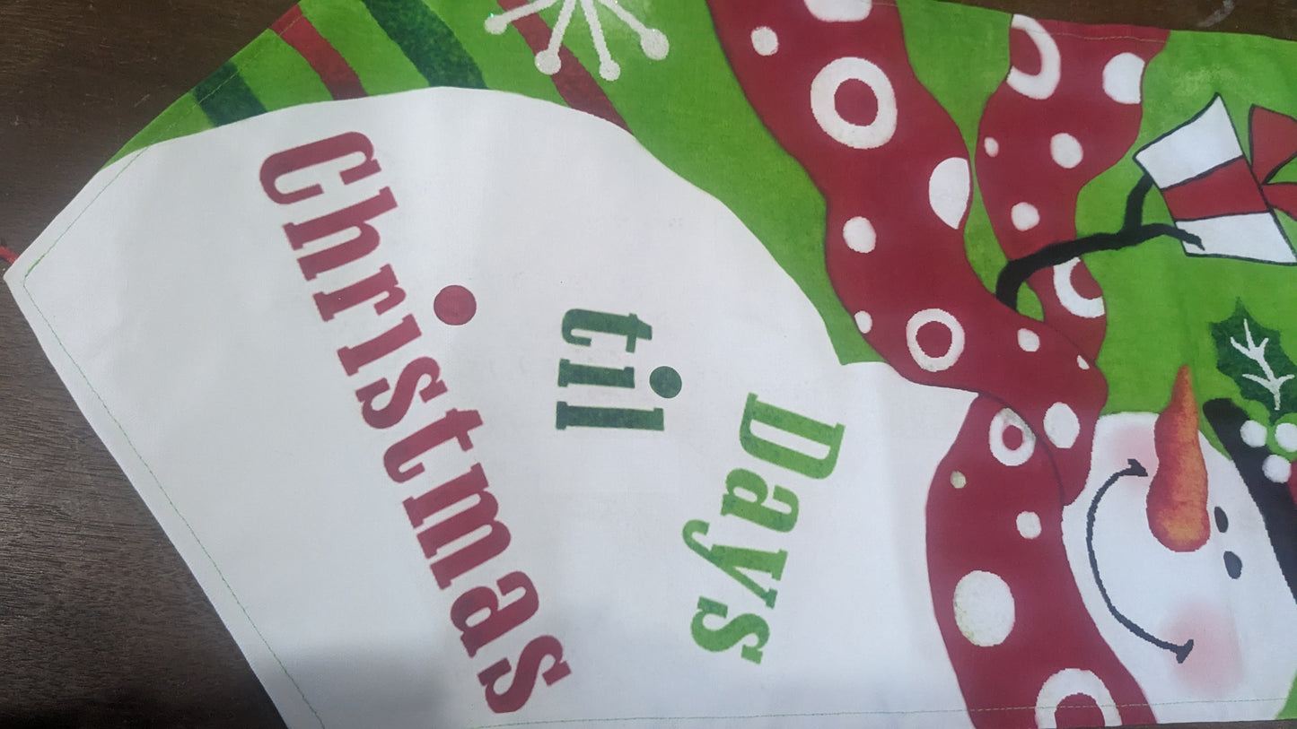 Painted Canvas Snowman Advent Christmas Countdown av5