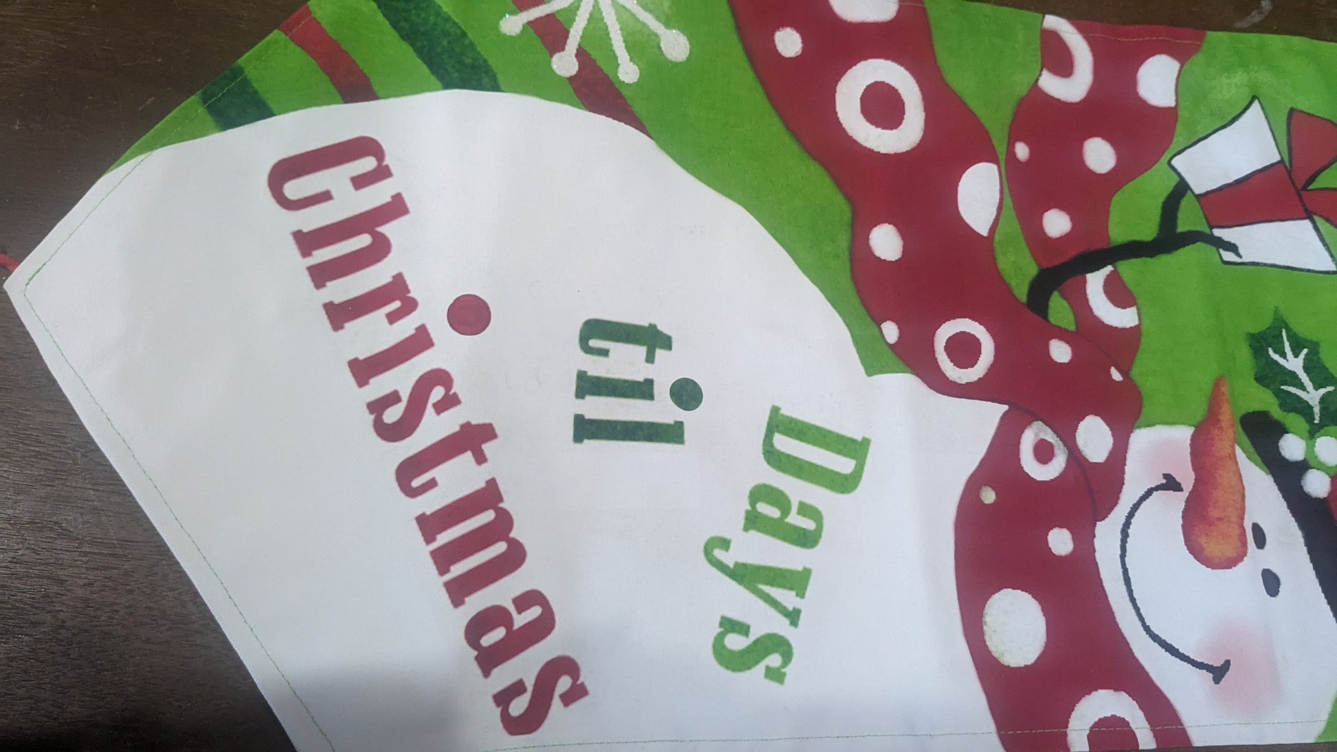 Painted Canvas Snowman Advent Christmas Countdown av5
