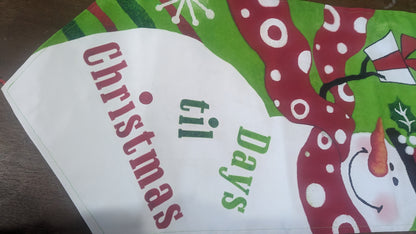 Painted Canvas Snowman Advent Christmas Countdown av5