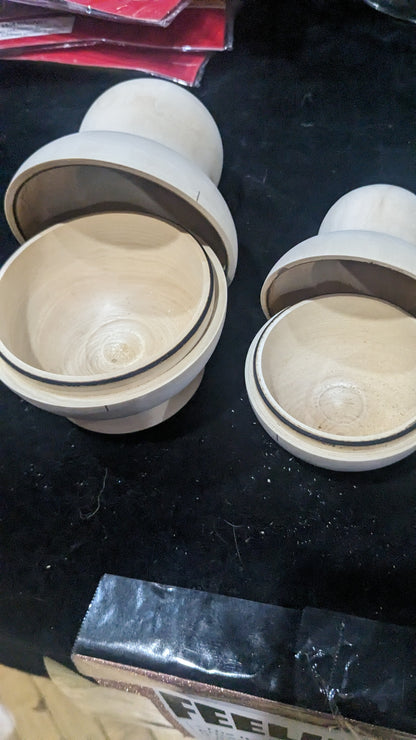 Potbellied Blank Nesting Doll DIY 5 piece 4"