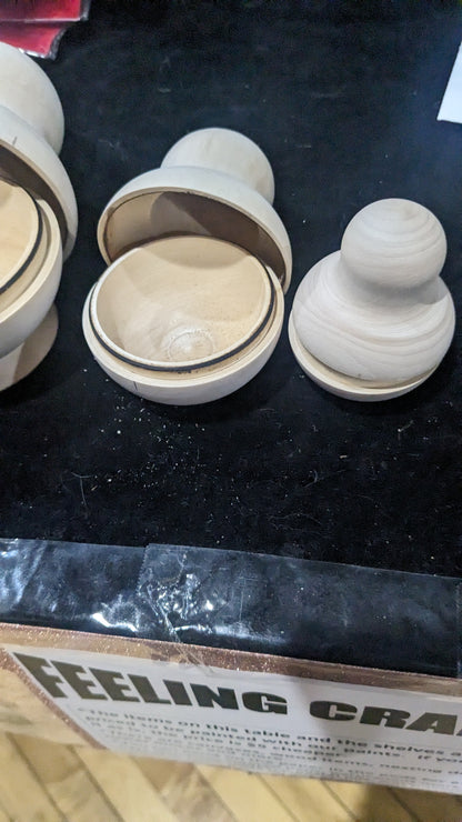 Potbellied Blank Nesting Doll DIY 5 piece 4"