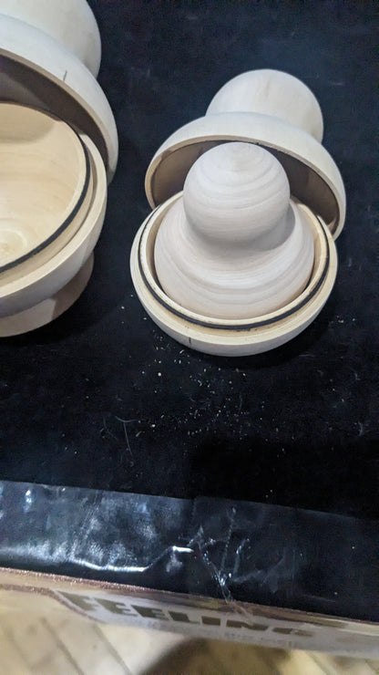 Potbellied Blank Nesting Doll DIY 5 piece 4"