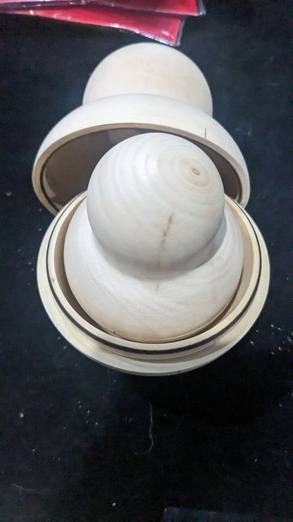 Potbellied Blank Nesting Doll DIY 5 piece 4"