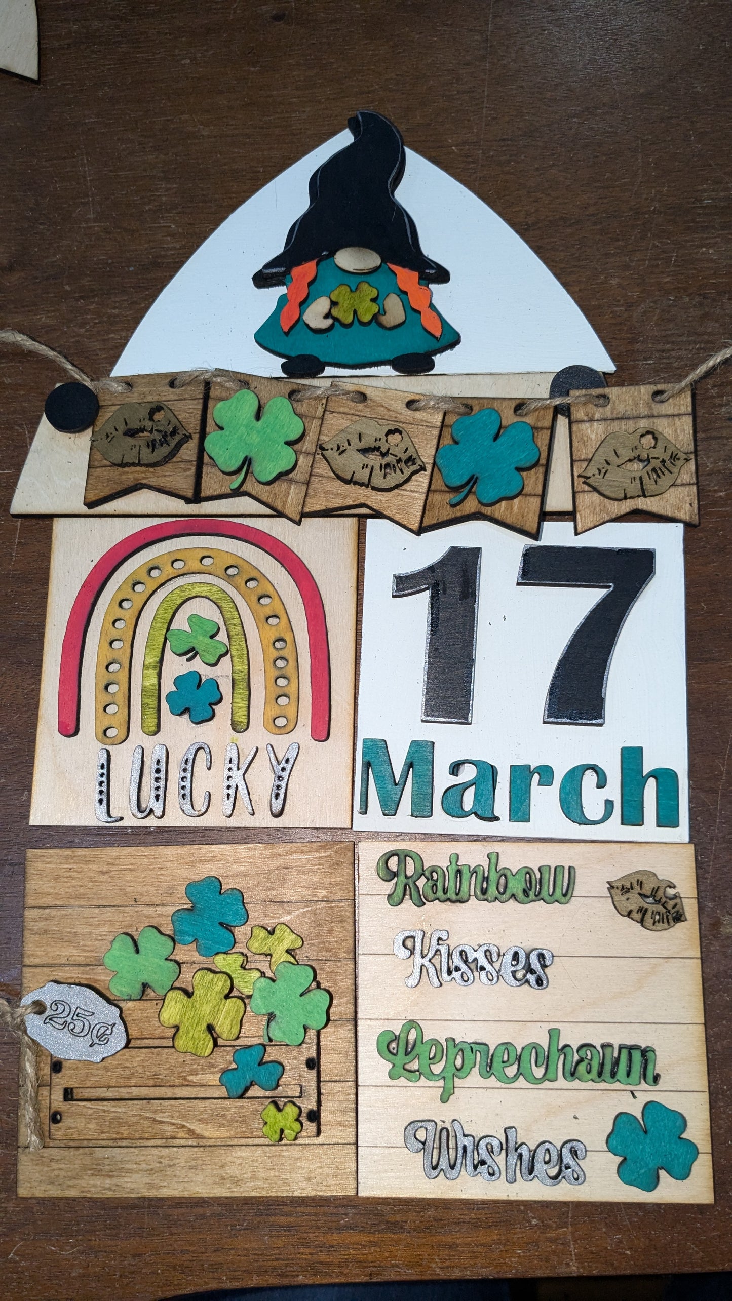 St. Patrick's Day kit for interchangeable arch or rectangle frame. FRAME SOLD SEPARATELY