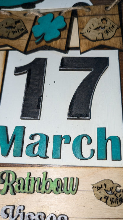 St. Patrick's Day kit for interchangeable arch or rectangle frame. FRAME SOLD SEPARATELY