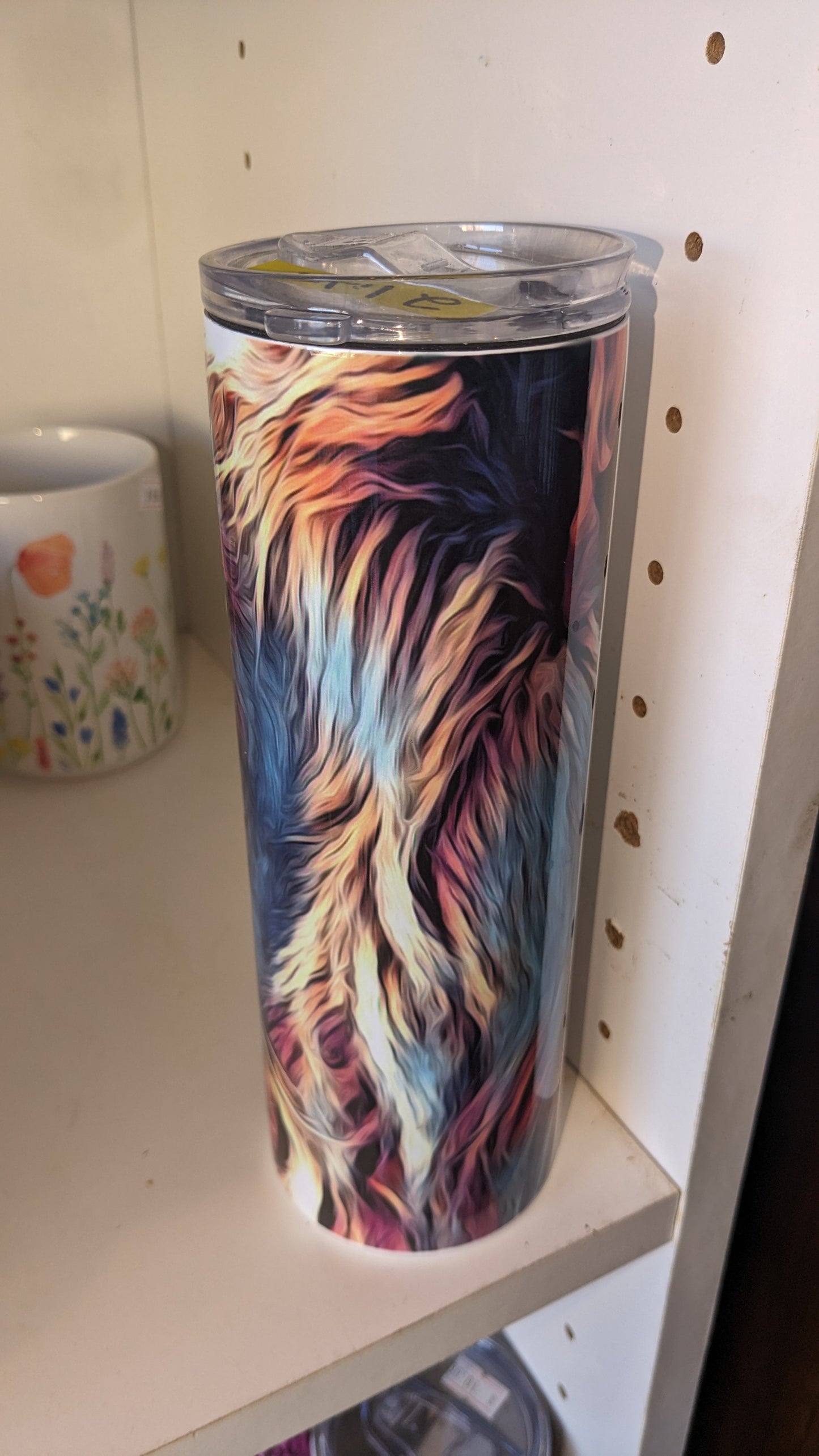 20 Oz Stainless Steel Insulated Tumbler With Two Tops Lion Face tl67