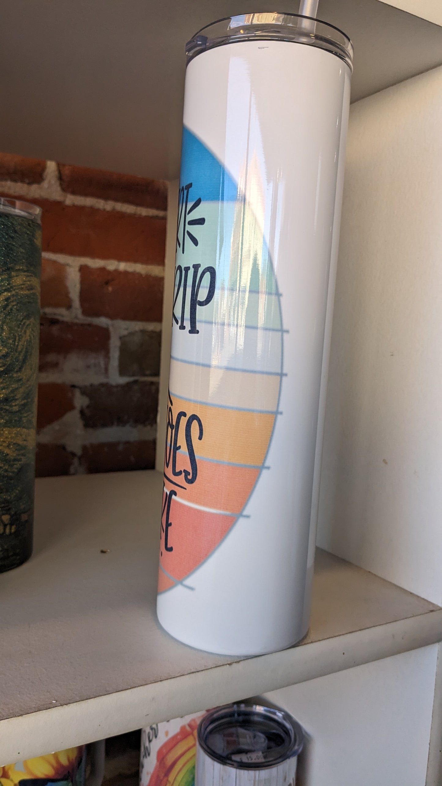 35 Oz Skinny Stainless Steel, Insulated, Tumbler Life Is Short, Eat The Cake