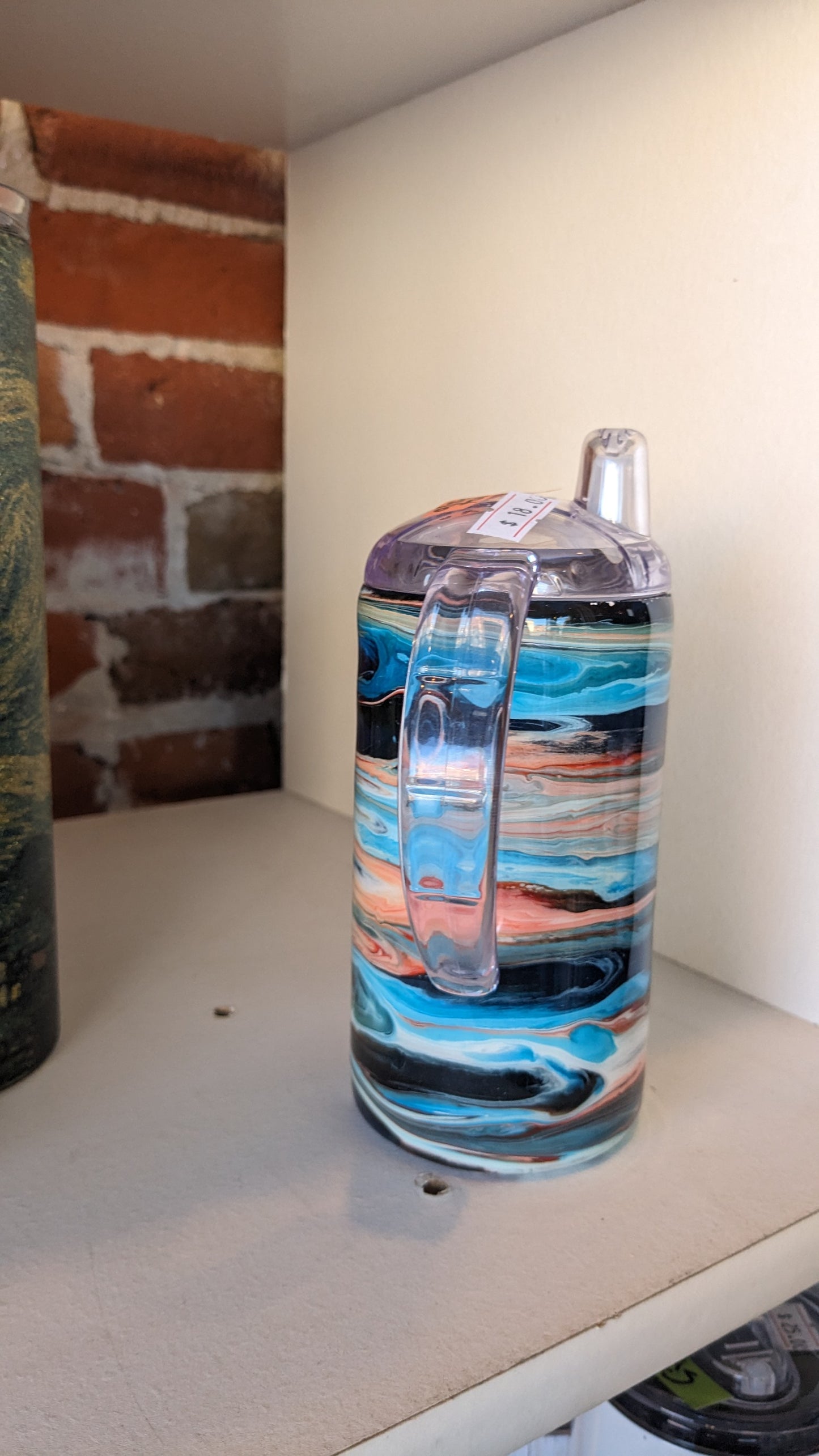 12 ounce insulated stainless steel alcohol ink sippy tumbler sc4