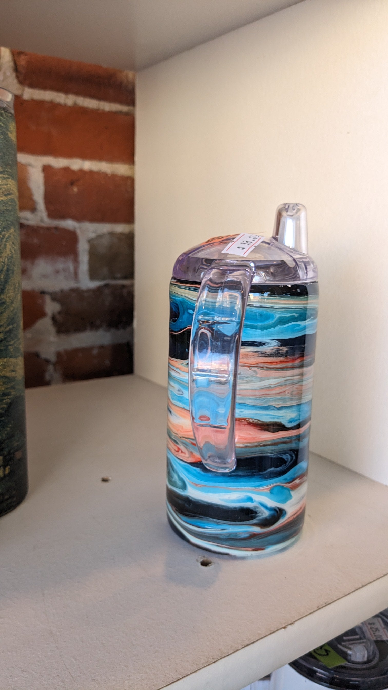 12 ounce insulated stainless steel alcohol ink sippy tumbler sc4