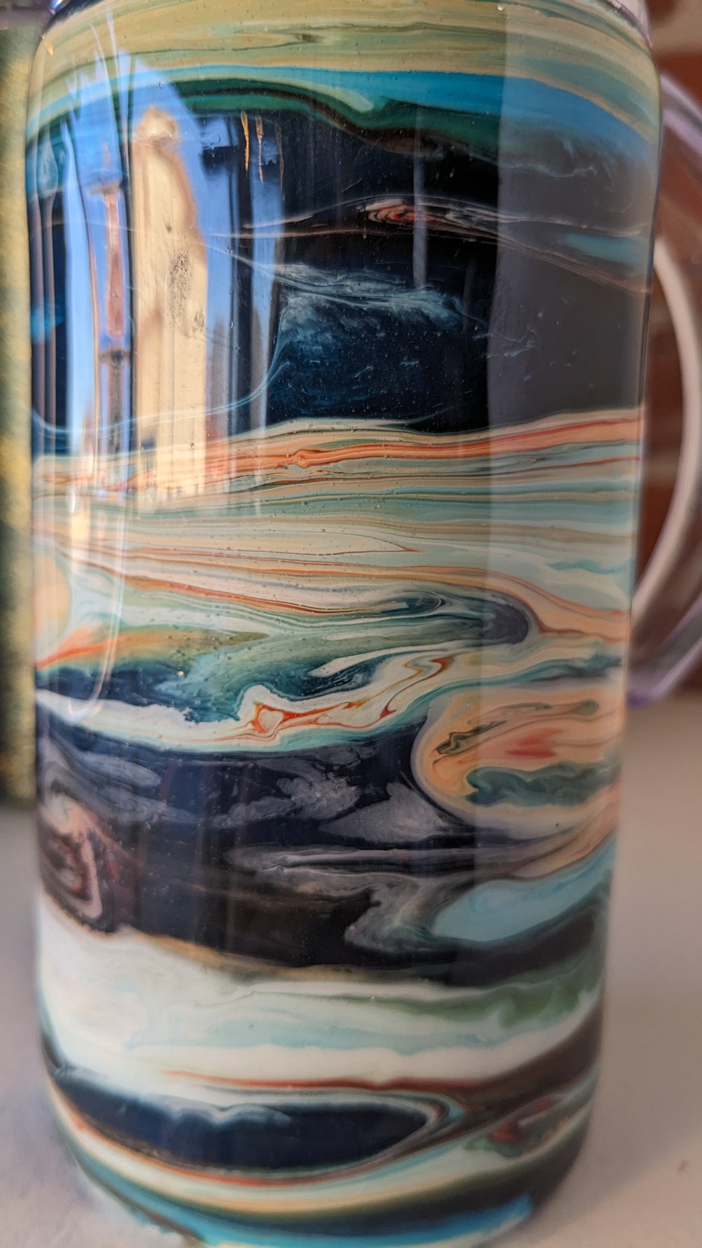 12 ounce insulated stainless steel alcohol ink sippy tumbler sc4