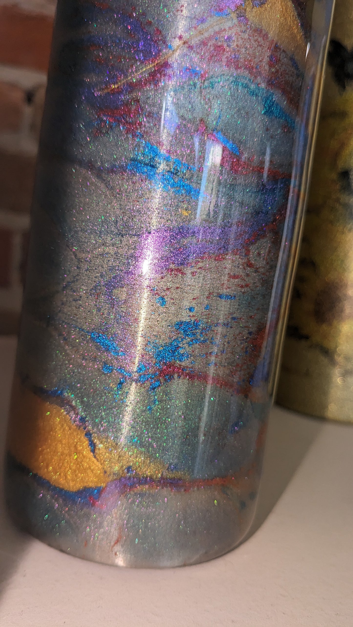 20 ounce stainless steel insulated mica powder art Tumbler pastel colors AS IS CLEARANCE ai22