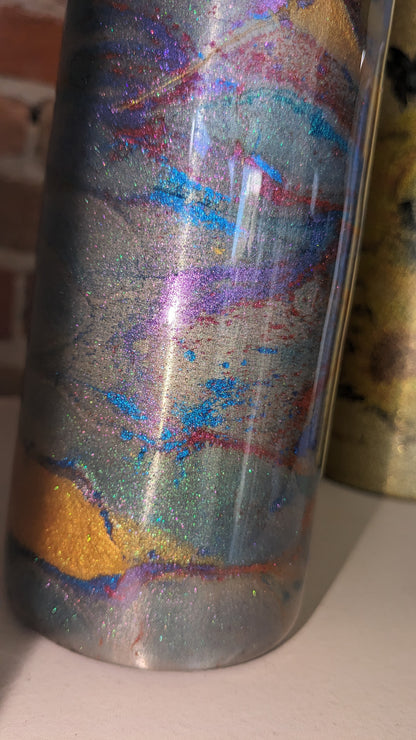 20 ounce stainless steel insulated mica powder art Tumbler pastel colors AS IS CLEARANCE ai22