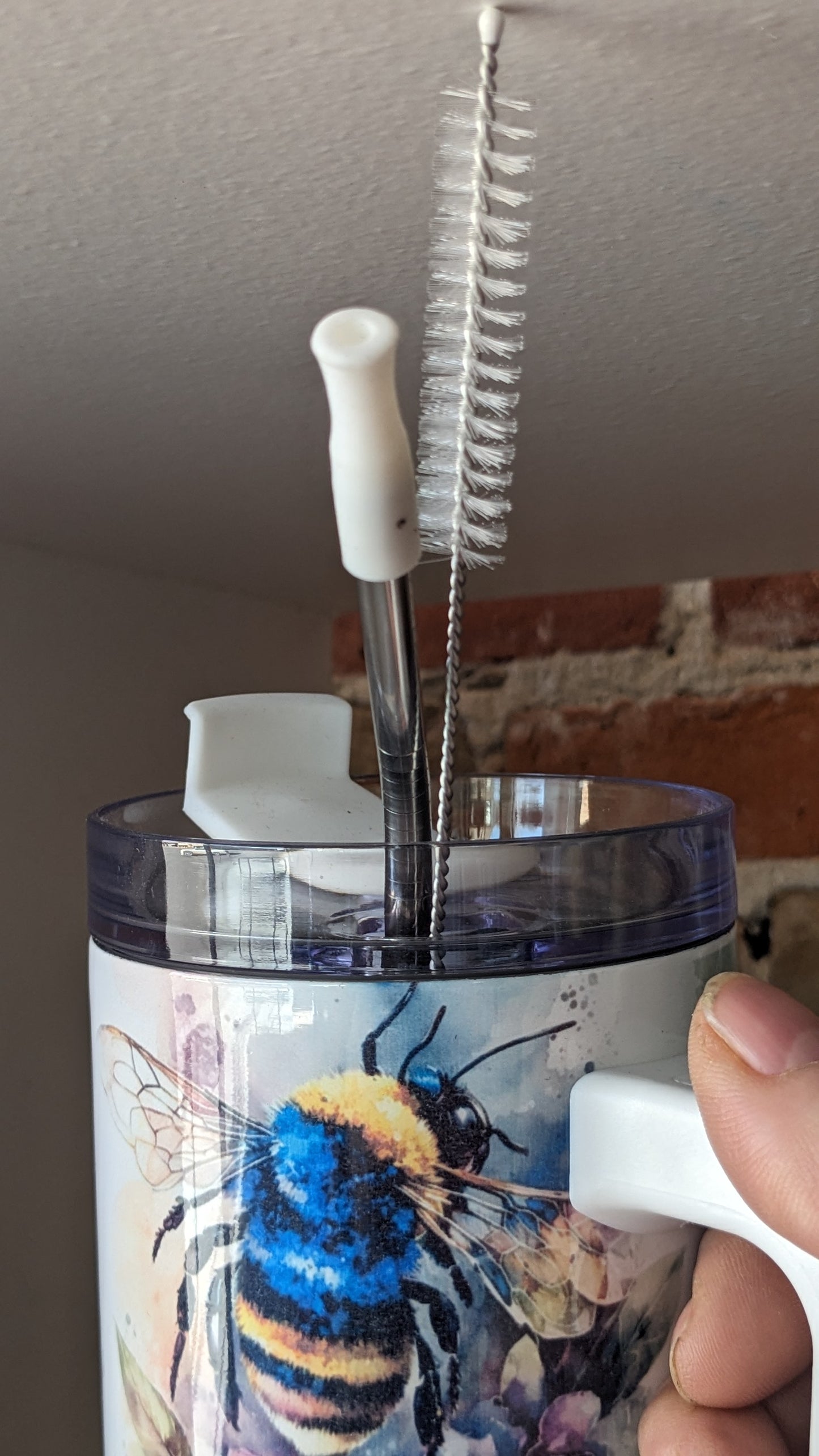 30 Oz Stainless Steel Insulated Tumbler says, "Bee Sweet, Bee Kind, Bee Happy" tbee1