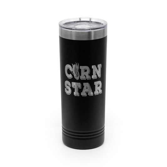 Corn Star Stainless Steel Skinny Tumbler | 22 oz | Multiple Colors | RCK Creations and More