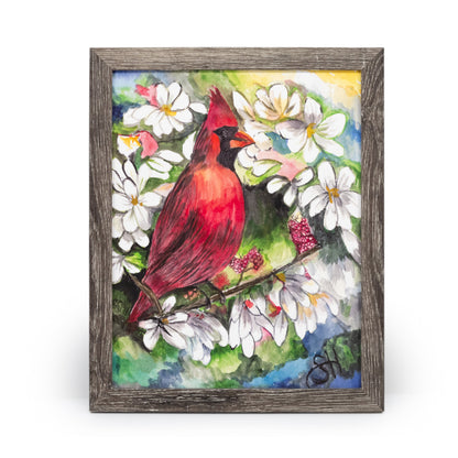 Cardinal Painting | Frame Included  | Sheryll Hickman Art